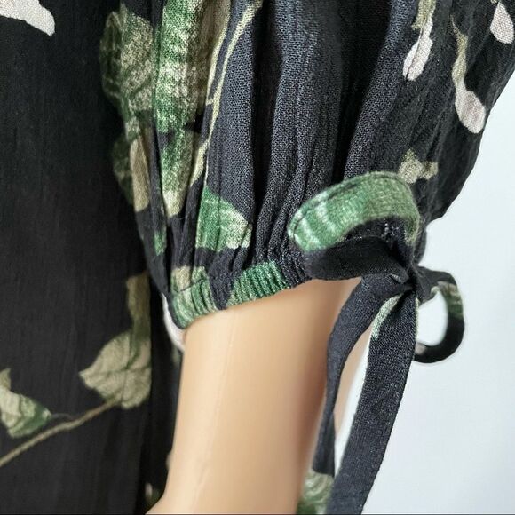 NWT American Eagle Cold Shoulder CutOut Long Sleeve Floral Dress Halter Neck XXS - Picture 5 of 15